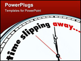 PowerPoint Template - An ornate clock with the words Time Slipping Away on its face
