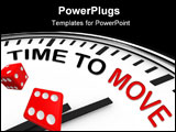 PowerPoint Template - White clock with words Time to Move on its face