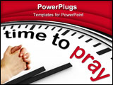 PowerPoint Template - An ornate clock with the words Time to Pray on its face