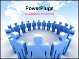 PowerPoint Template - 3d people in a circle.
