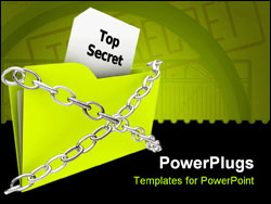 PowerPoint Template - illustration of a top secret folder computer generated image