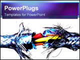 PowerPoint Template - Broken cable cord.