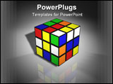 PowerPoint Template - A Rubix Cube in Super High Resolution with 800DPI. Rendered in Cinema 4D.