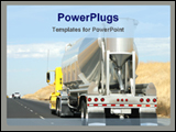 PowerPoint Template - truch carring construction equipment
