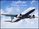PowerPoint Template - a airplane fly the sky