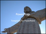PowerPoint Template - statue of christ