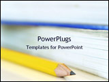 PowerPoint Template - pencil and books in the background