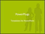 PowerPoint Template - silhouette of two businesswoman