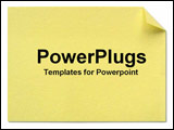 PowerPoint Template - yellow post-it note