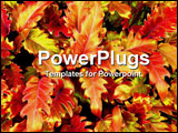 PowerPoint Template - group of leaves