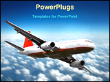 PowerPoint Template - plane flying away in sky