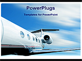 PowerPoint Template - motion blur behind charter jet airplane in flight