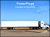 PowerPoint Template - a big truck on the road