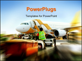 PowerPoint Template - Luggage handling on airport