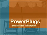 PowerPoint Template - Beachside chair under big umbrella