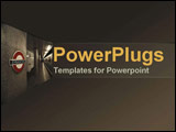 PowerPoint Template - London underground in tube green