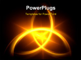 PowerPoint Template - one magical abstract symbol. the triquetra in flaming yellow. pagan or christian symbolism