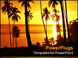PowerPoint Template - tropical sunset with trees silhouette on camiguin islands