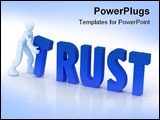 PowerPoint Template - a mouse connected to 3d text in blue color