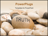 PowerPoint Template - stone unscripted with truth isolated on a white background