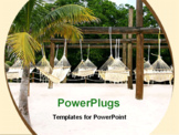 PowerPoint Template - hammocks are hanging beside seaside
