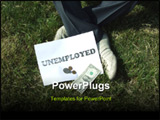 PowerPoint Template - an unemployed man sitting on the grass
