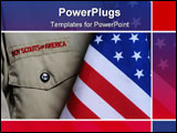 PowerPoint Template - boy scout uniform and united states flag