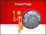 PowerPoint Template - A safe lock dial with the words Unlock Your Potential on it