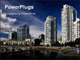 PowerPoint Template - Apartment buildings in Yale town downtown Vancouver. British Columbia