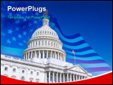 PowerPoint Template - US Capitol over blue sky, Washington DC