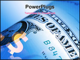PowerPoint Template - Blue overlay applied to American dollar bill