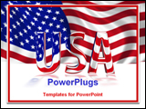PowerPoint Template - image showing a USA flag