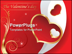 PowerPoint Template - Card by Day of Valentine vector background