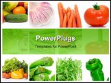 PowerPoint Template - a collage of nine pictures of different vegetables