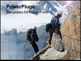 PowerPoint Template - mountain sport climbers mont-blanc motivation extreme trek trekkin