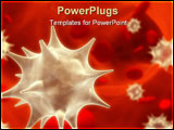 PowerPoint Template - Viruses floating among erythrocytes - 3d render