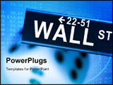 PowerPoint Template - wall street - the financial and investment market collapsed because of gambling managers