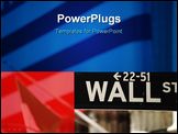 PowerPoint Template - The historic Wall Street in New York York City designated by road sign.