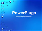 PowerPoint Template - Blue background with waterdrops
