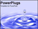 PowerPoint Template - Drop of water creating ripple effect.