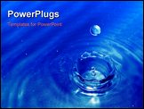 PowerPoint Template - detail of water drop falling into water surface