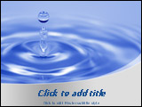 PowerPoint Template - lose up of water drop. Ideal template for presentations on water purifications, water resources and