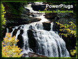 PowerPoint Template - the cullsaja waterfall drops 250 feet into a beautiful gorge and is found in western north carolina