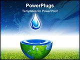 PowerPoint Template - water drop - water drop background. water of the world