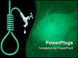 PowerPoint Template - 3D concept with the faucet and the noose