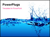 PowerPoint Template - stock photo of water bubbles pouring water into clear water