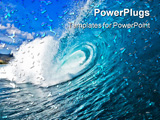 PowerPoint Template - A perfect blue wave breakin
