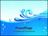 PowerPoint Template - A abstract blue and white wave background