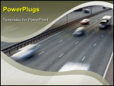 PowerPoint Template - traffic motion blurred on a motorway