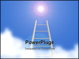 PowerPoint Template - Illustration of a ladder into the sky
